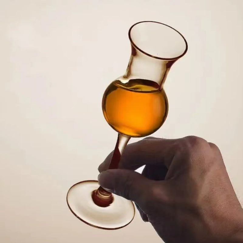 Lead-Free Clear Crystal Tasting Glass Whiskey Glass Tulip Wine Tasting Cup with Long Stem