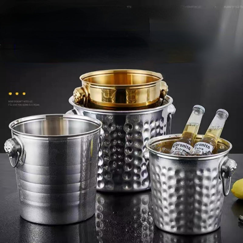 Stainless Steel Bar Bucket Metal Beer Bucket Wine Bucket for Bar