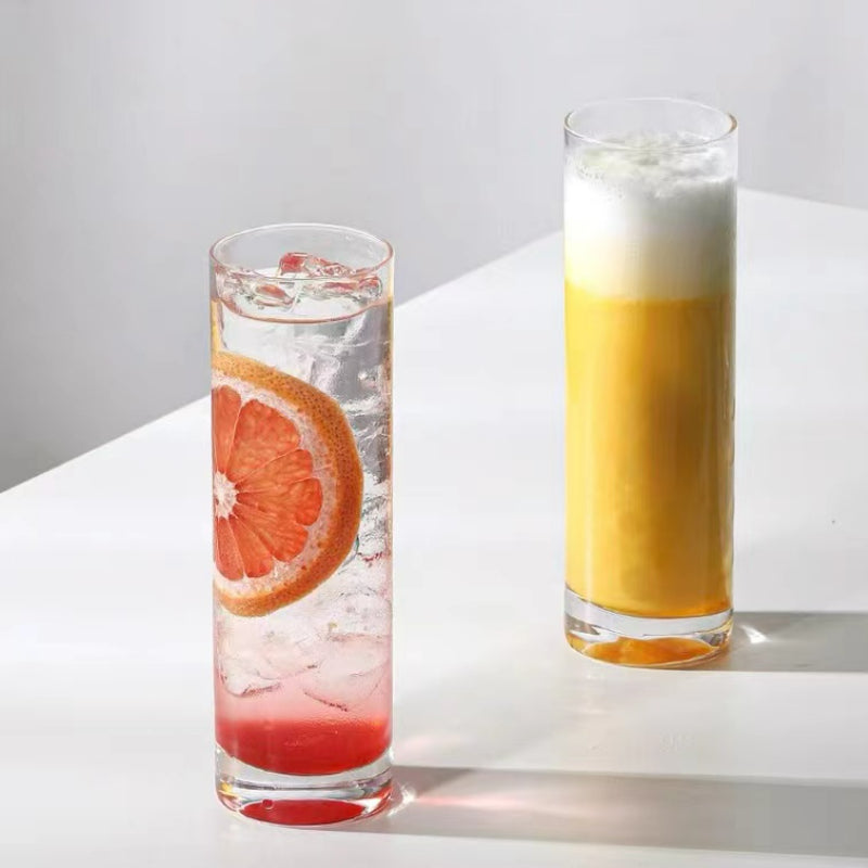 Round Carving Design Transparent Highball Glass