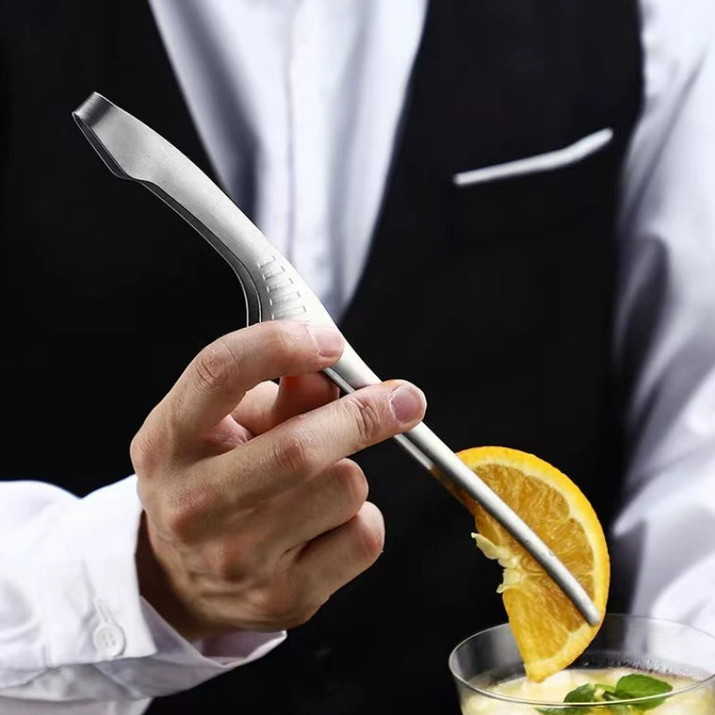 Stainless Steel Garnish Tongs Kitchen Tools Food Non-Slip Garnish Tongs for Bar