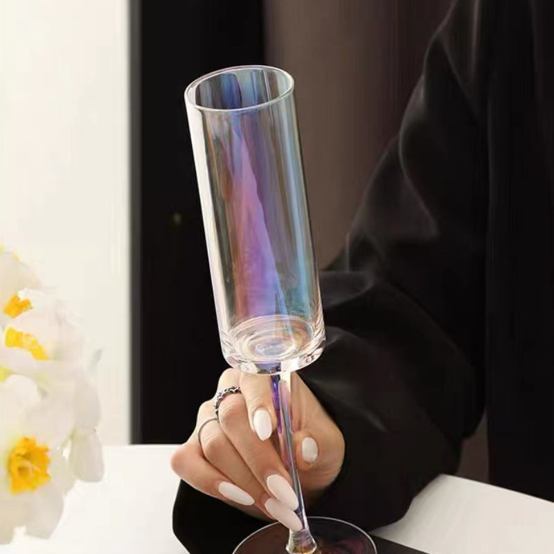 Pearly Iridescent Tinge Champagne Glasses Crystal Cup Champagne Wine Glasses