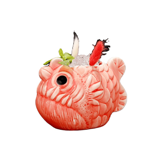 Piranha Rough Pottery Cup Creative Personality Ceramic Cup Bar Cocktail Cup Cute Lantern Fish Wine Cup