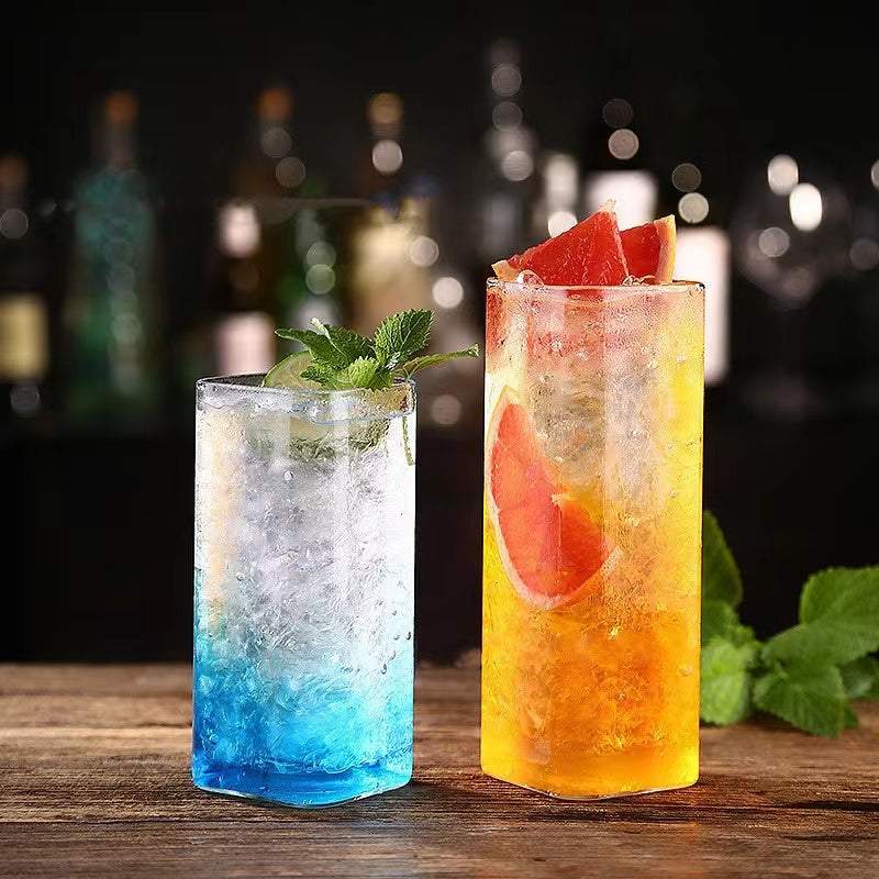 Medium Size 350ML Borosilicate Stemless Mixed Glass Cups,Perfect for Cocktail, Coffee, Ice cream