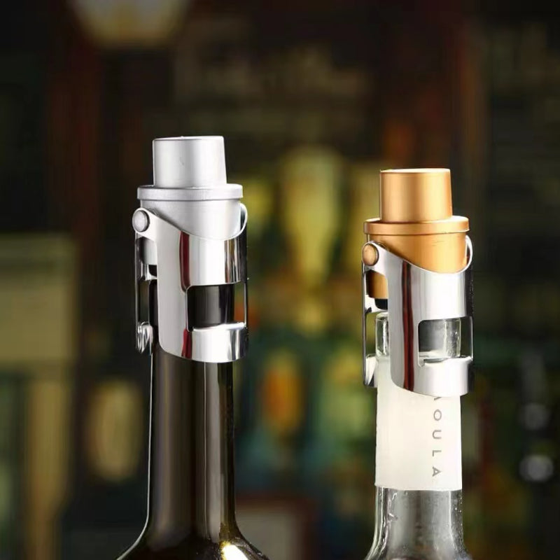 Champagne Bottle Stopper Vacuum Stainless Steel Fresh-keeping Seal Red Wine Stopper