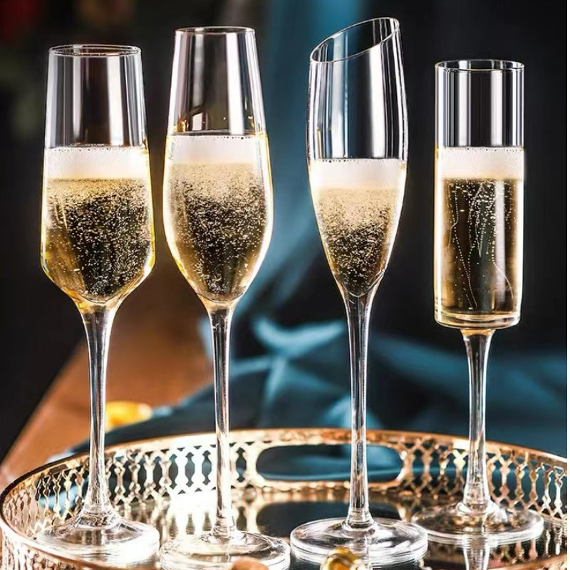 Vintage Champagne Glasses Clear Crystal Tasting Glasses for Wedding Party