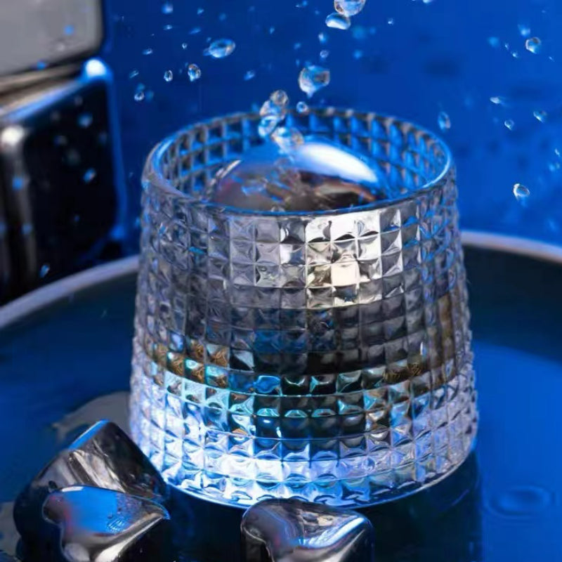 160ML-Thickened Rotating Crystal Glass Wine Glass Whisky Glass Creative Personality Wine Tumbler Cup