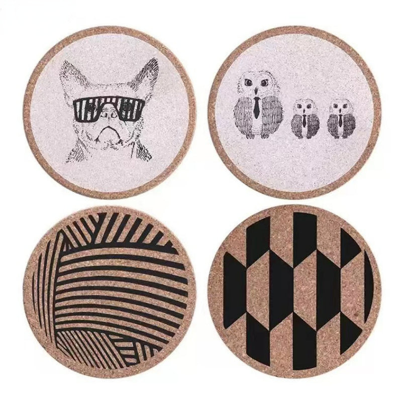 Retro Style Cork Coaster Coffee Cup Mat Tea Coaster
