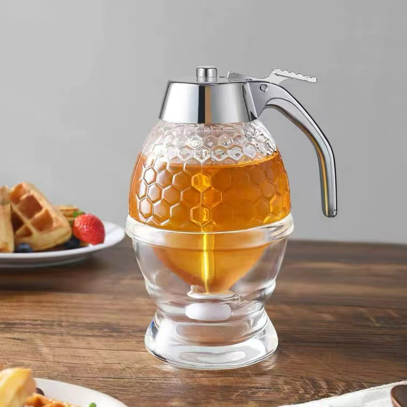 Squeeze Bottle Honey Jar Container Bee Drip Dispenser for Home Kitchen