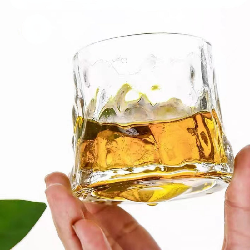 160ML-Creative Crystal Thickened Personality Classical Revolving Glass Nordic Whisky Glass Foreign Wine Glass
