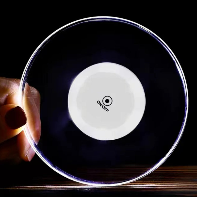 Luminous Flash Plastic LED Coasters for Bars Party Supplies Cocktail