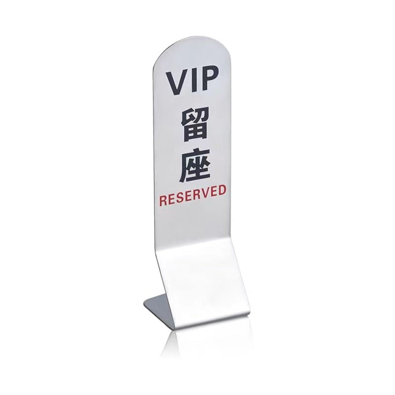Stainless Steel Vertical Seat Card Table Number Plate Double-Sided Table Card
