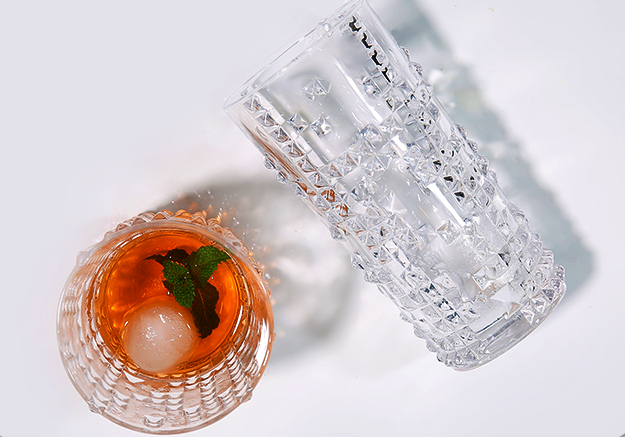 320ML-Vintage Embossed Rivet Cup Colin Cup Cocktail Cup Glass Long Drink Cup Juice Cup