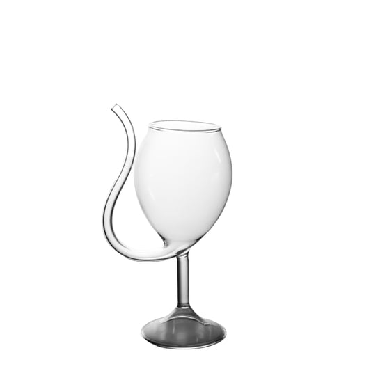 Creative Vampire Cocktail Wine Glasses,Goblet Martini Clear Glass with Built-in Straw for Cocktails Champagne Juice Whiskey