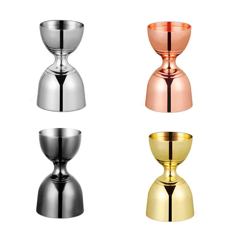 Barware Stainless Steel Commercial Jigger 2oz 1oz Custom Color Measuring Jigger