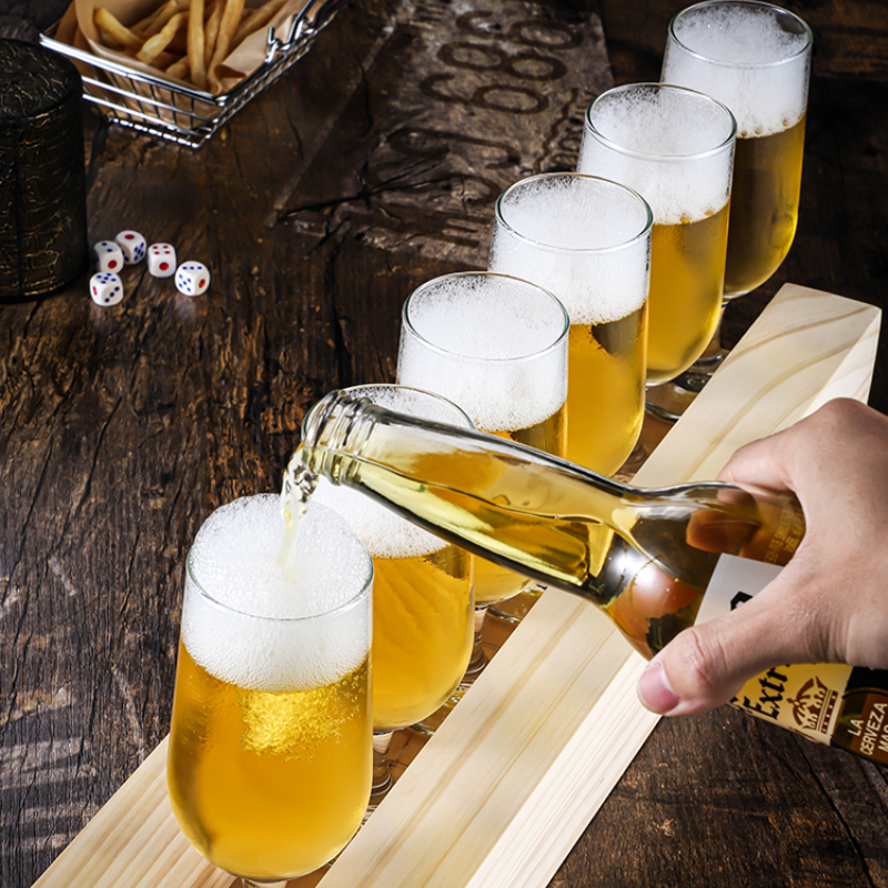Wooden Rack Wine Glass Rack Glass Craft Beer Mug Pine Wood Cup Plate Creative Bar Clear Bar Beer Mug Holder