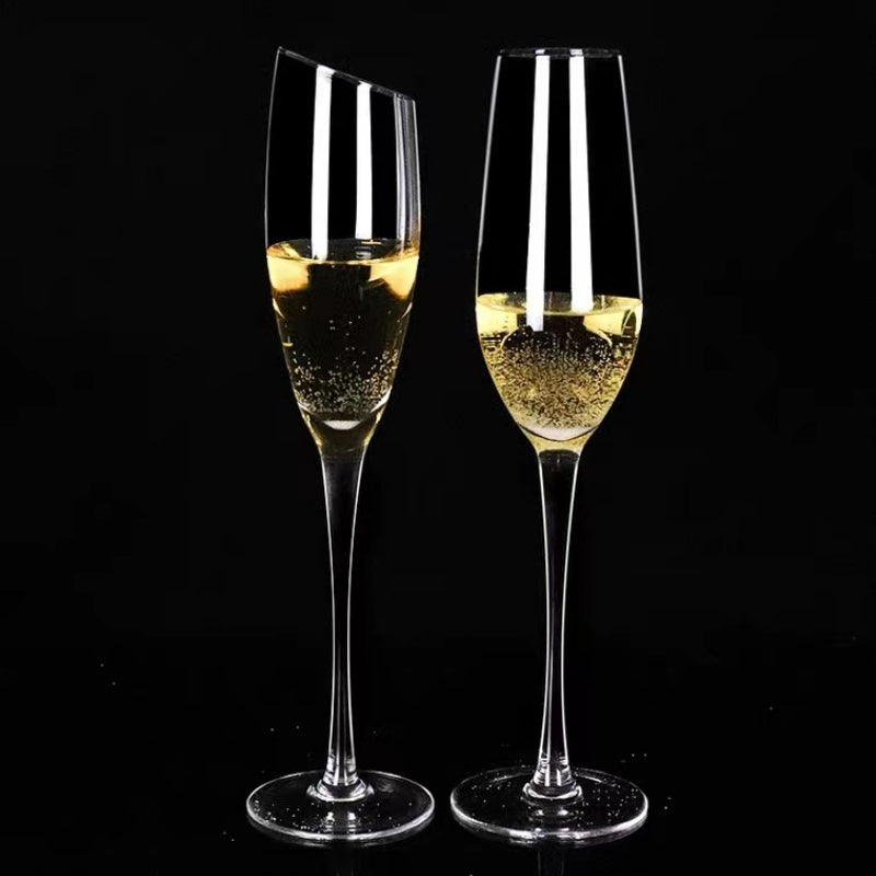 Vintage Champagne Glasses Clear Crystal Tasting Glasses for Wedding Party