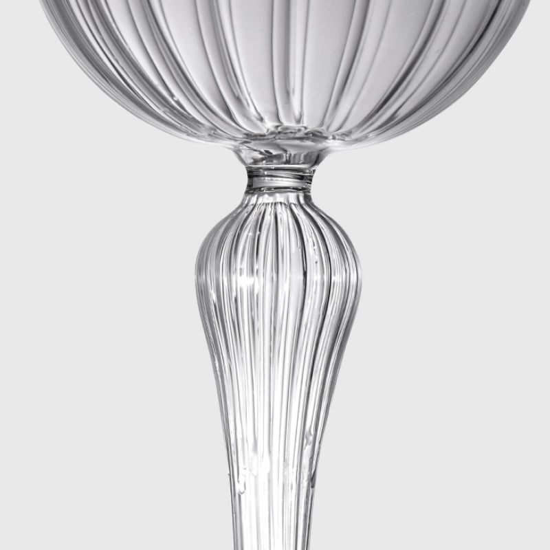 European-style Striped Flower Martini Glass Roman Column Cocktail Glass Creative Champagne Glass