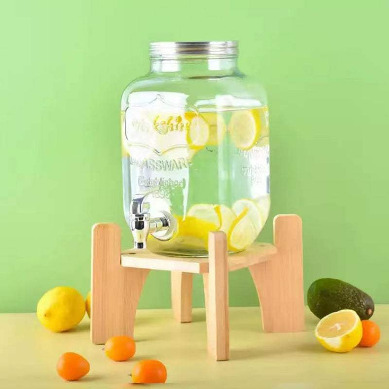 Ultra-Large Capacity Cold Water Drinks Dispensers Glass Cans Self-service Beverage Cans with Faucet Home Container