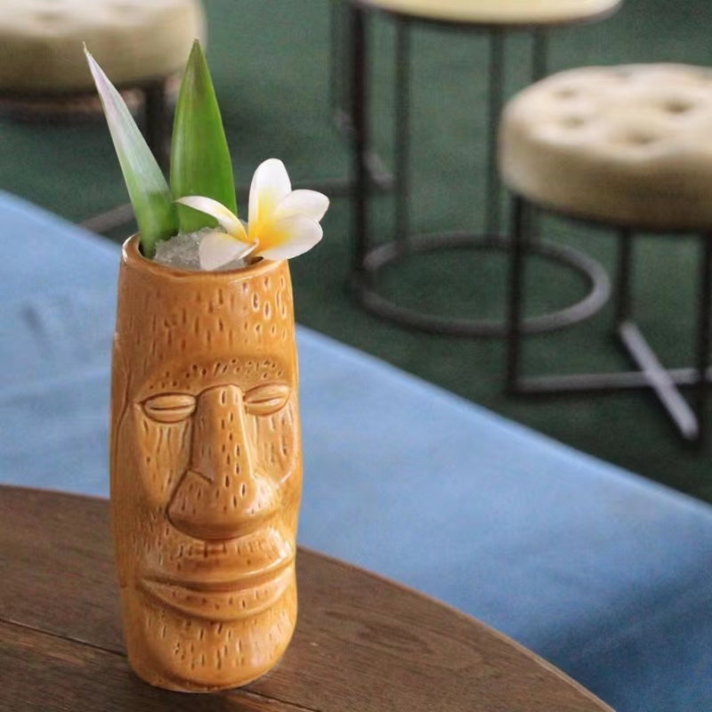 Tiki Cocktail Glass Personalized Wine Glass Large Capacity Wine Glass for Bar Themed Party