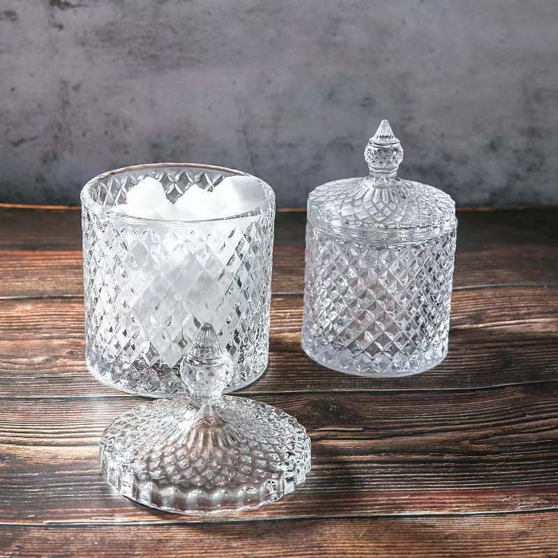 Pineapple Grain-European-Style Royal Engraved Spice Box Candy Jar Dried Fruit Dish Decoration Box Spice Box Bar Utensils