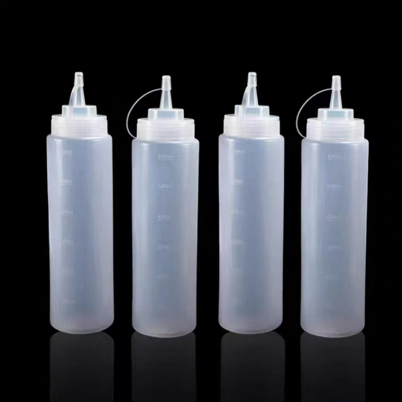 Food Grade Plastic Ketchup Honey Squeeze Packaging Bottles for Honey with Silicone Valve Cap