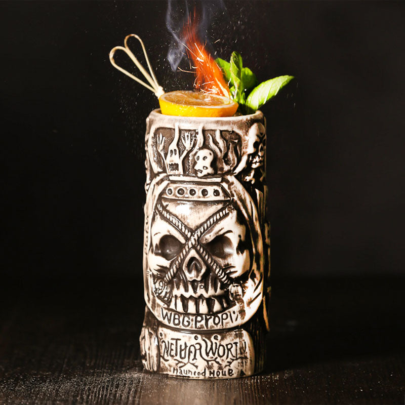 TIKI Cocktail Cup Decorative Cup Ceramic Cup Tropical Cocktail Cup Personalized Beach Tiki Cup