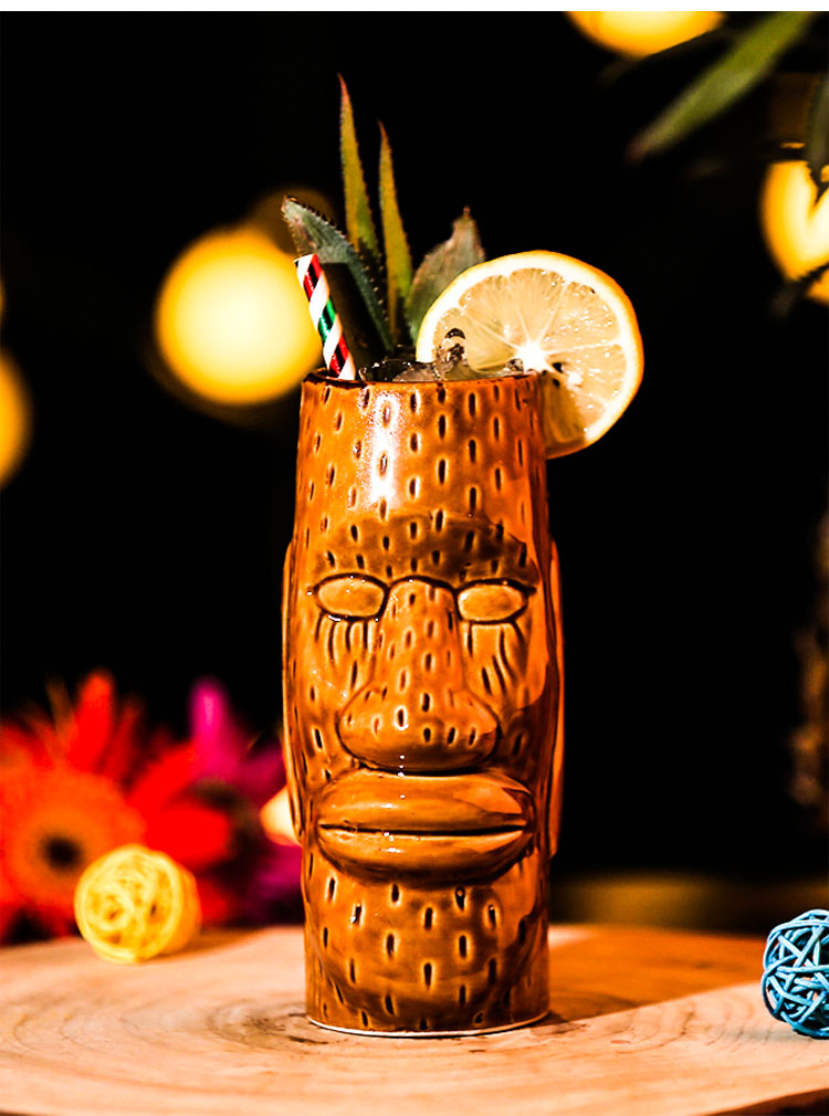 Tiki Cocktail Glass Personalized Wine Glass Large Capacity Wine Glass for Bar Themed Party