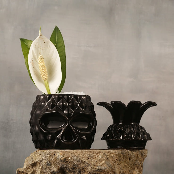 Flower Face Painted Skull Personalized Cocktail Glass Molecular Bartender North American Special Ceramic TIKI Cup
