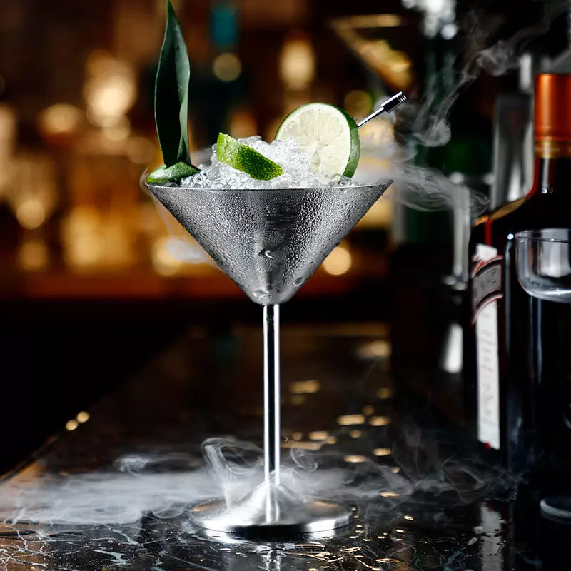 Personality 240ML Stainless Steel Metal Goblet Martini Cup,Stainless steel Cocktail Glasses