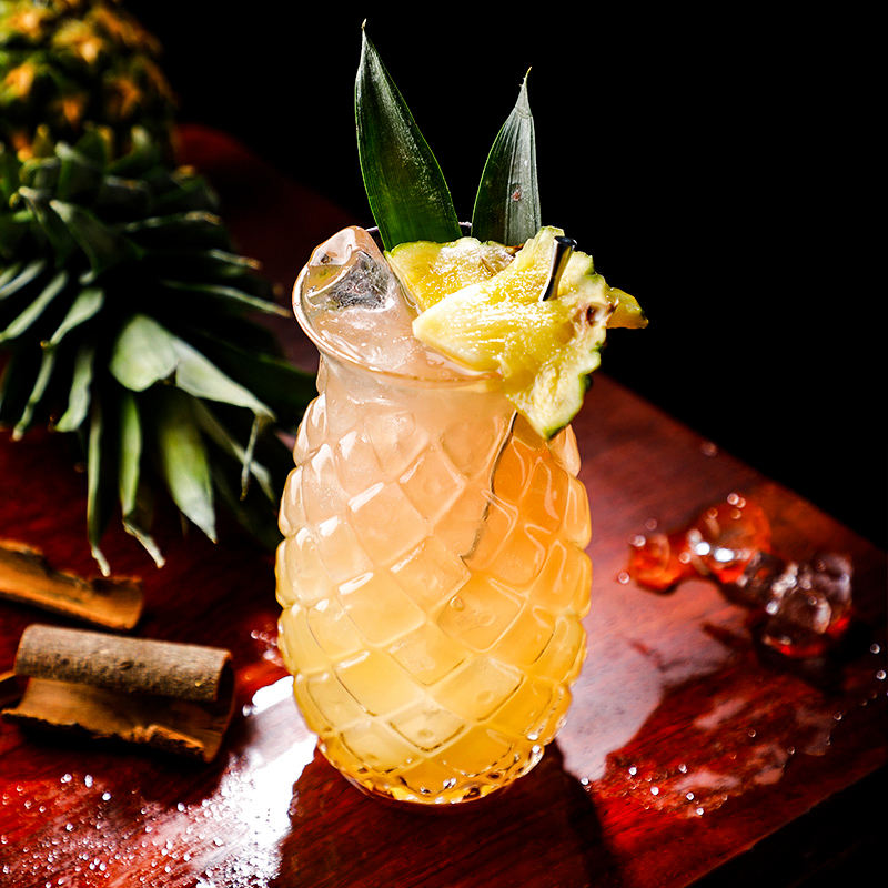 Creative Pineapple Cocktail Glasses Vintage Glassware,Unique Whiskey Glasses for Milk,Juice,Coffee