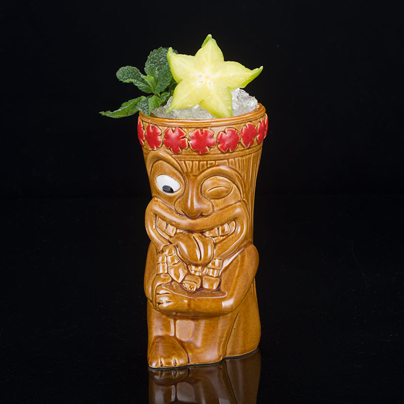 Bar Cup Hawaiian Cocktail Cup Personality Creative Wine Cup Ceramic Cup TIKI Skull Cup