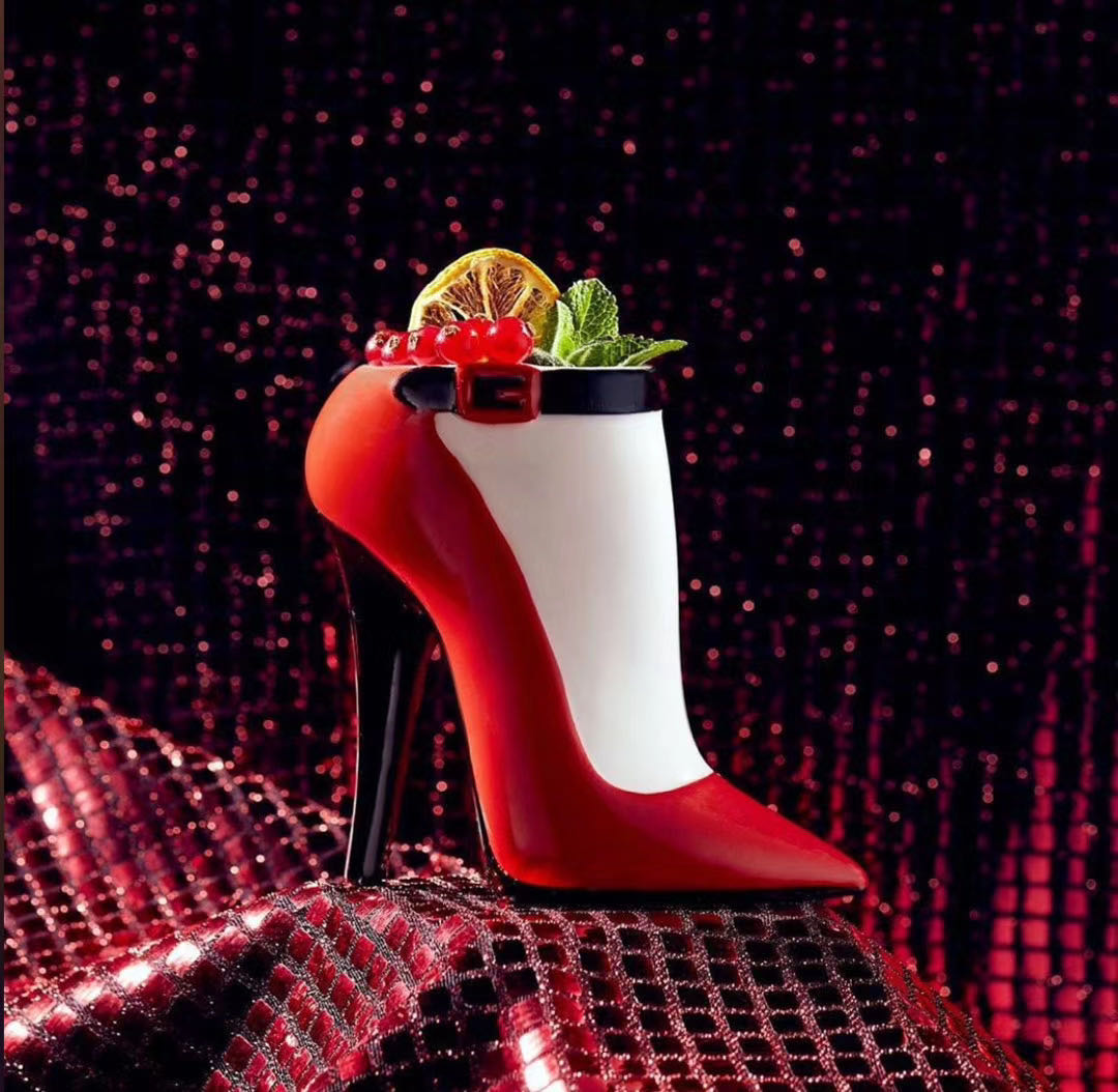 Red High Heels 490ml Creative Ladies Ceramic Cocktail Glass TIKI Hawaiian Style