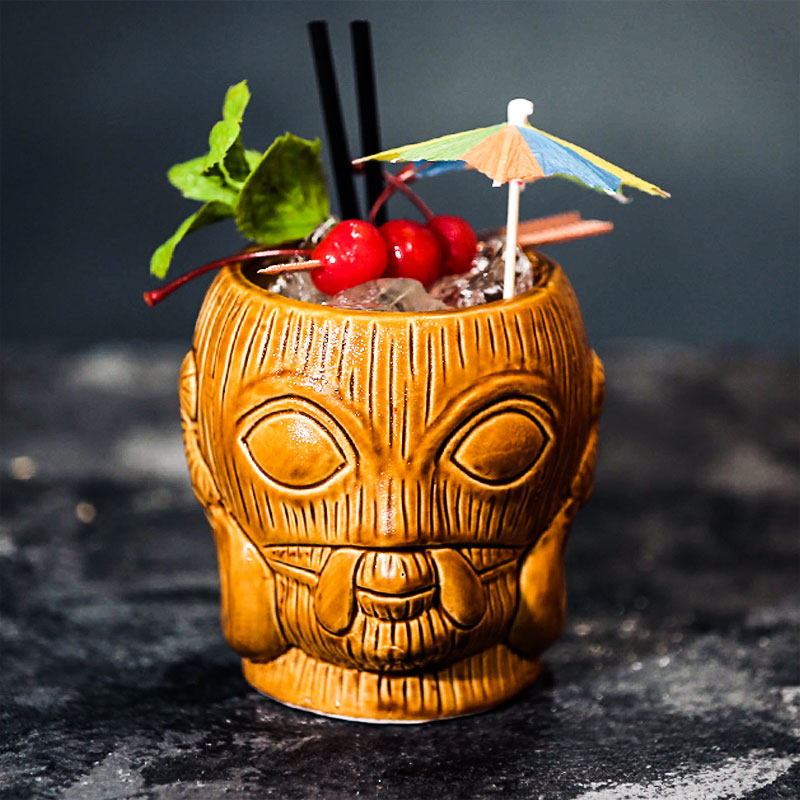 Ceramic Cocktail Cup Halloween Skull Cup Totem Cup Hawaiian Tiki Mug