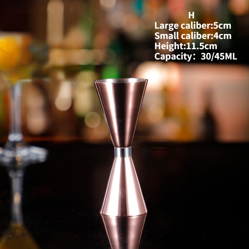 Bar Tools Custom Stainless Steel Jigger Japanese Style Double Side 30/45ml Copper Rose Gold Silver Cocktail Bar Jigger