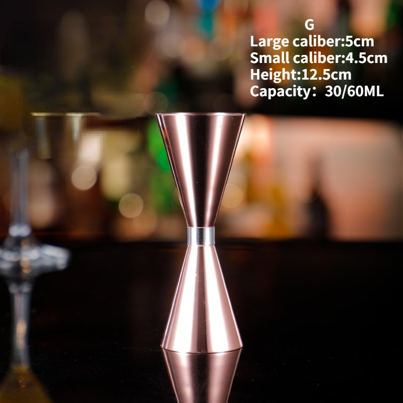 Bar Tools Custom Stainless Steel Jigger Japanese Style Double Side 30/60ml Copper Rose Gold Silver Cocktail Bar Jigger