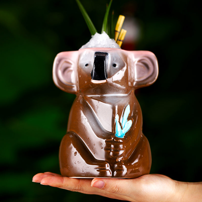 Creative Hawaiian TIKI Ceramic Cup Personality Bar Animal Cocktail Cup TIKI Cup Cute Koala Cup