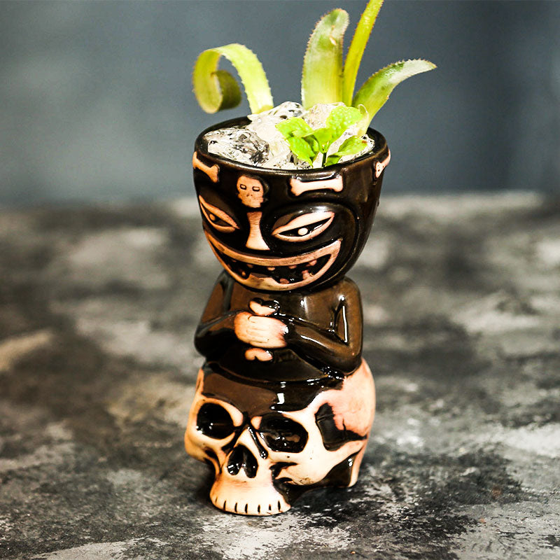 Skull Cup Skull Doll Hawaiian Cocktail Cup Ceramic Cup Totem Cup Bar Tiki Cup