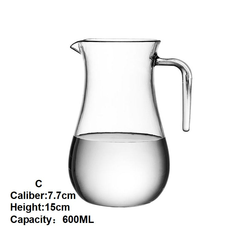 Clear Water Pitcher with Handle,Great for Iced Tea, Sangria, Lemonade, Juice, Milk