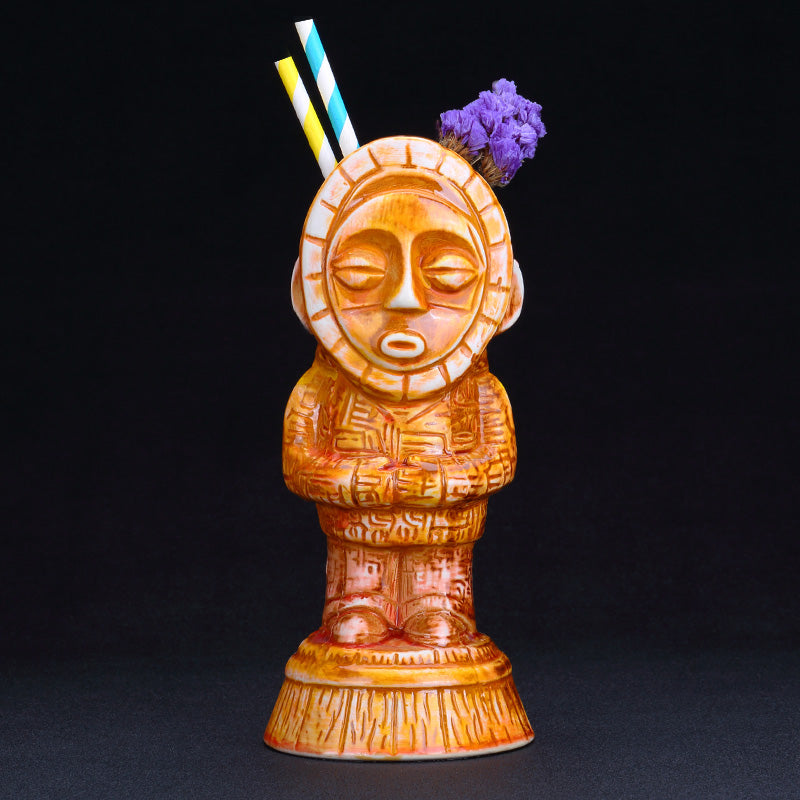 Bar Tiki Cup Personality Hawaiian Cocktail Cup Creative Cup Ceramic Cup Tiki Big Face Doll Cup