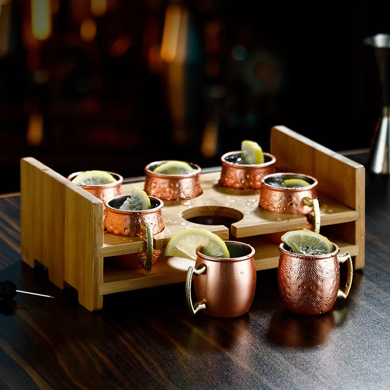 Hot sale 60ml Mini Hammered Copper Moscow Mule Mug With Shelf Handle