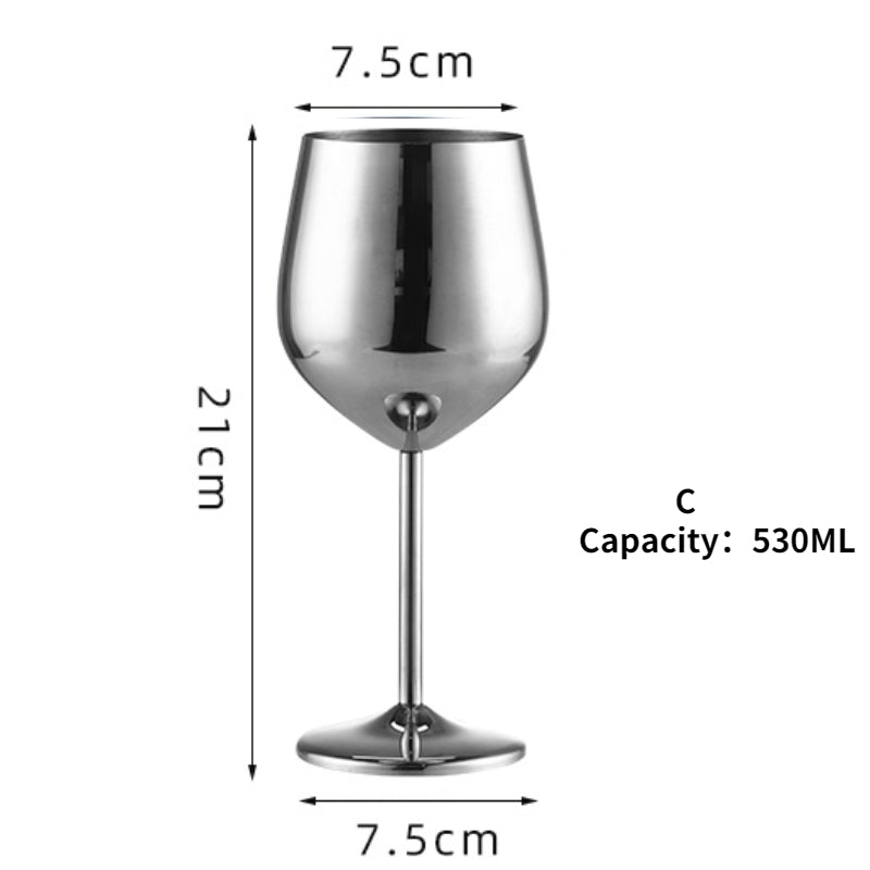 High Quality 530ML Stainless Steel Metal Stem Wine Cup for Cocktail,Martini