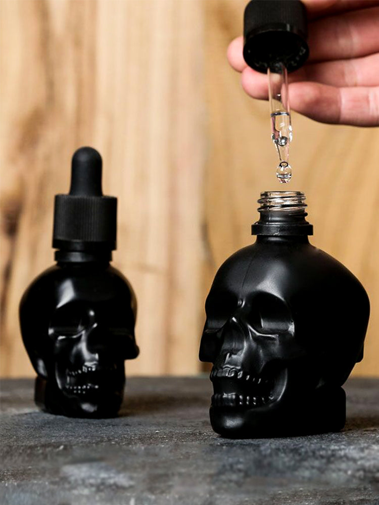Skull Bitters Bottle, Dropper Flavoring Glass Bitters Bottle Bar Absinthe Cocktail Wine Bitter Bottle