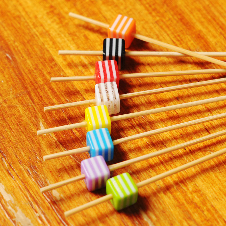Bamboo Stick Art Fruit Stick Cocktail Wine Stick Martini Stick Olive Stick Colorful Bamboo Stick