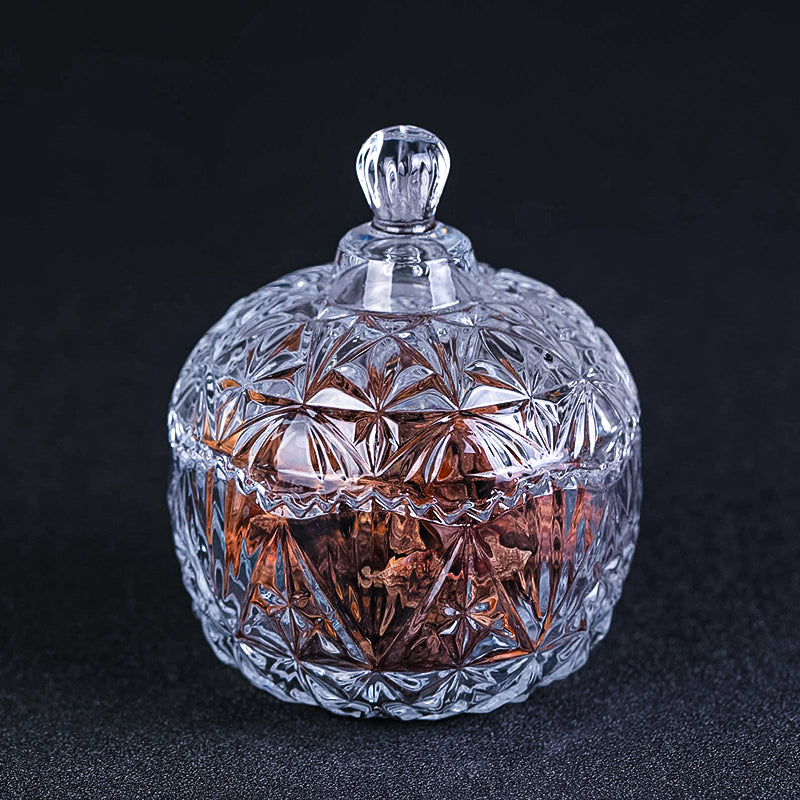 Round Pattern-European-Style Royal Engraved Spice Box Candy Jar Dried Fruit Dish Decoration Box Spice Box Bar Utensils