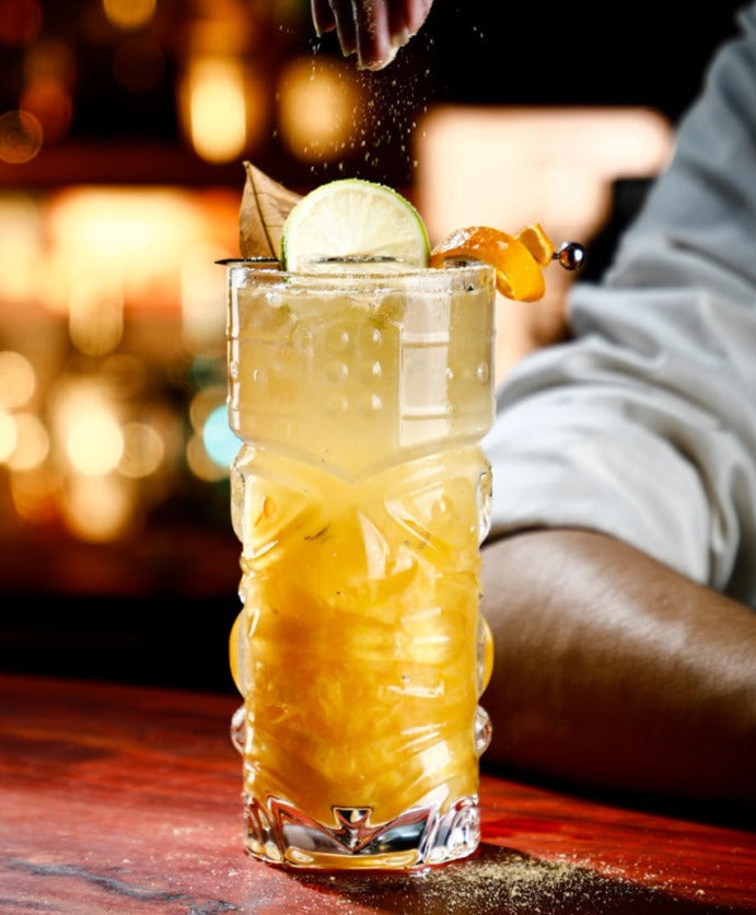 Lead-Free Glass TIKI Cup Face Wine Glass Zombie Cocktail Cup Juice Cup Milk Cup Water Cup