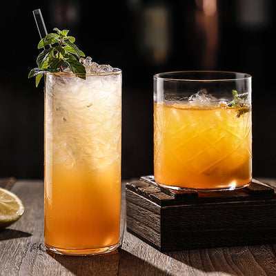 Modern Lowball Glass Whiskey,Old Fashioned Cocktail Glass for bar,Party,Restaurant