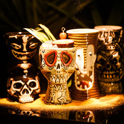Tiki Drinkware-Cocktail Tiki Mugs-Wholesale Latest New Style Hawaiian Party Supplies Ceramic Tiki mug