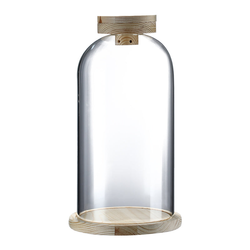 Transparent Molecular Smoky Hood Bartender Solid Wood Smoked Cocktail Scented Wood Cover Whiskey Wine Round Ice Wood Hood