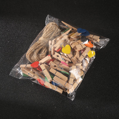 Color Love-Cocktail Garnish, Decorative Clip, Photo Clip, Wooden Clip