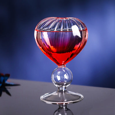 Crystal Cocktail Cups Heart Shaped Glass Shrimp Cocktail Goblet Glass Wine Goblet Wine Flutes Drinking Cup For Bar Wedding